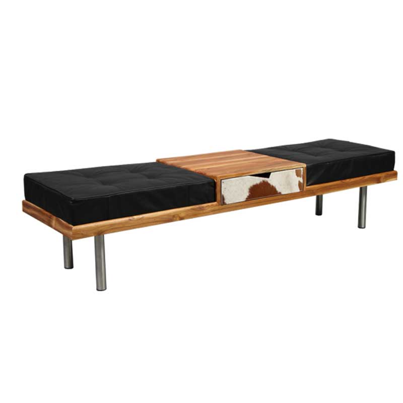 Leather bench online pad