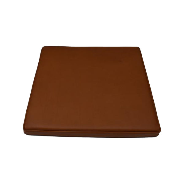 Custom Faux Leather Chair Cushion Cover, made to order, brown, tan