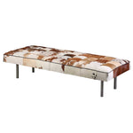 Load image into Gallery viewer, Daybed in cowhide with steel legs - Deszine Talks
