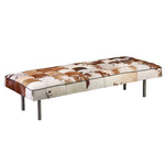 Load image into Gallery viewer, Daybed in cowhide with steel legs - Deszine Talks
