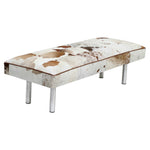 Load image into Gallery viewer, Bench in Cowhide Multi Color with Steel Legs - Deszine Talks
