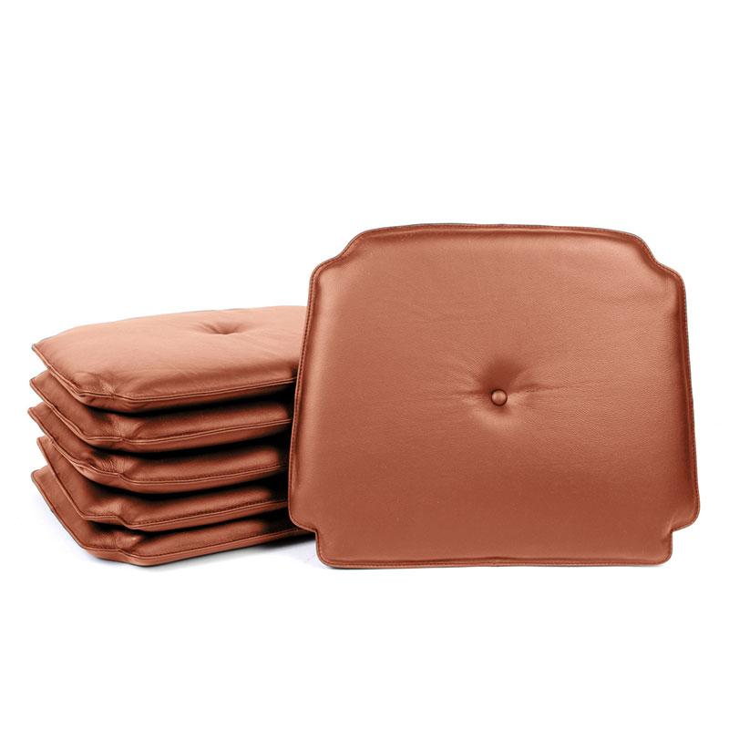 Lather Cushion with button set of 6 Pcs for Hans J. Wegner's Y chair. (6) - Deszine Talks