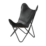 Load image into Gallery viewer, Butterfly Chair with Black Leather Seat - Deszine Talks
