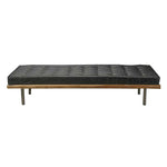 Load image into Gallery viewer, Daybed made of exotic hardwood, black leather - Deszine Talks
