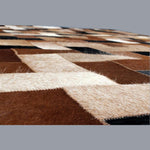 Load image into Gallery viewer, Handmade Genuine Hairon Leather Cowhide Patchwork Carpets - Deszine Talks
