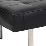 Load image into Gallery viewer, Daybed Upholstered with buttoned black leather cushion. - Deszine Talks
