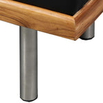 Load image into Gallery viewer, Bench / hall furniture with leather cushion and steel legs - Deszine Talks
