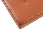 Load image into Gallery viewer, Daybed, Tan-colored leather with steel legs - Deszine Talks
