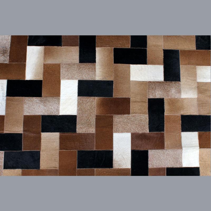 Handmade Genuine Hairon Leather Cowhide Patchwork Carpets - Deszine Talks