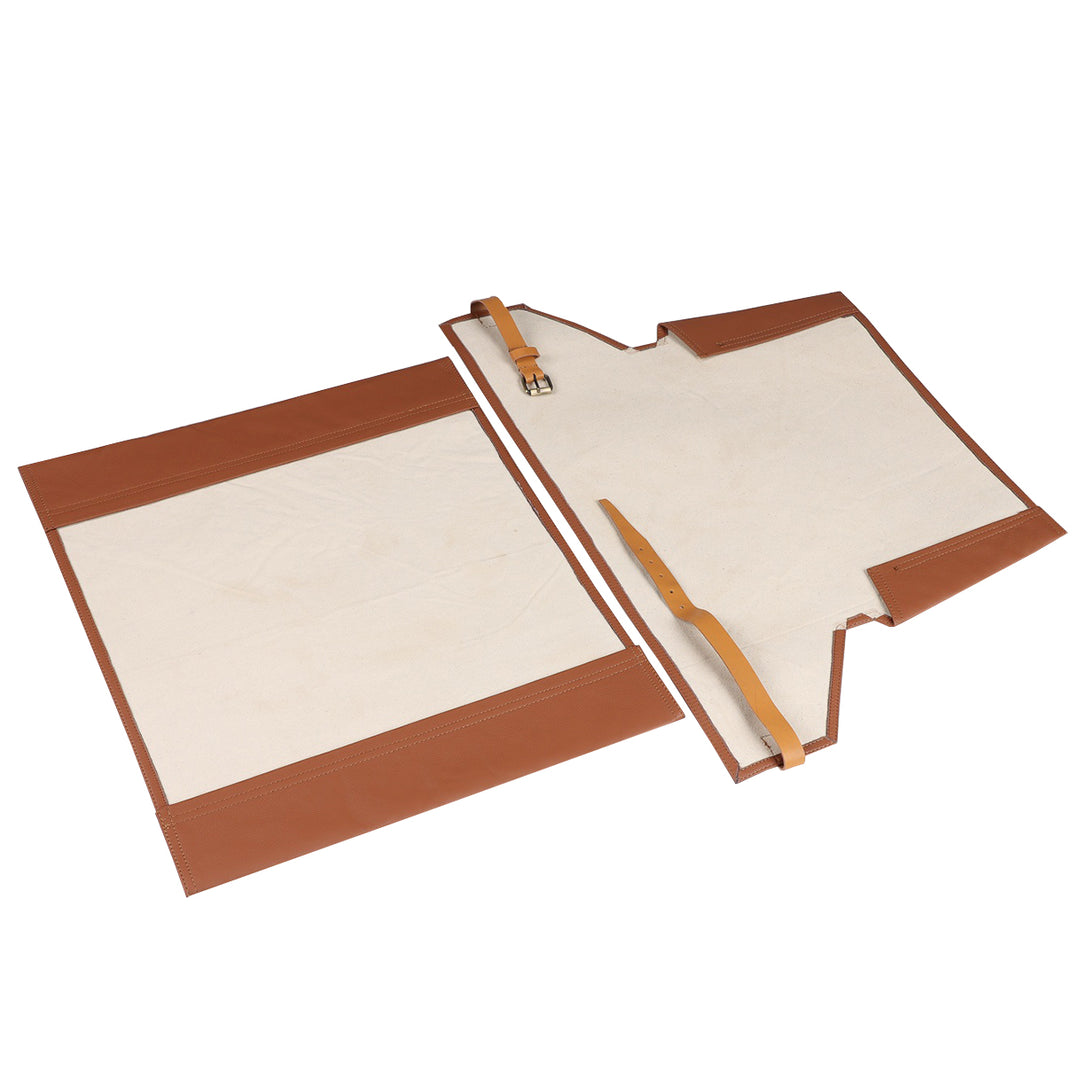 Leather replacement kit with cushion and leather straps in Tan Color for the safaristol chair