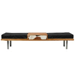 Load image into Gallery viewer, Bench / hall furniture with leather cushion and steel legs - Deszine Talks
