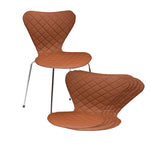 Load image into Gallery viewer, Leather Zic Zac covers for Arne Jacobsen&#39;s 3107/3207 chairs
