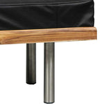 Load image into Gallery viewer, Bench / hall furniture with leather cushion and steel legs - Deszine Talks
