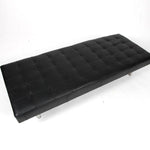 Load image into Gallery viewer, Daybed Upholstered with buttoned black leather cushion. - Deszine Talks
