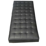 Load image into Gallery viewer, Daybed in black leather with wooden legs - Deszine Talks
