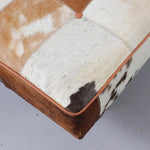 Load image into Gallery viewer, Bench in cowhide leather with wooden legs - Deszine Talks
