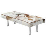 Load image into Gallery viewer, Bench in Cowhide Multi Color with Steel Legs - Deszine Talks
