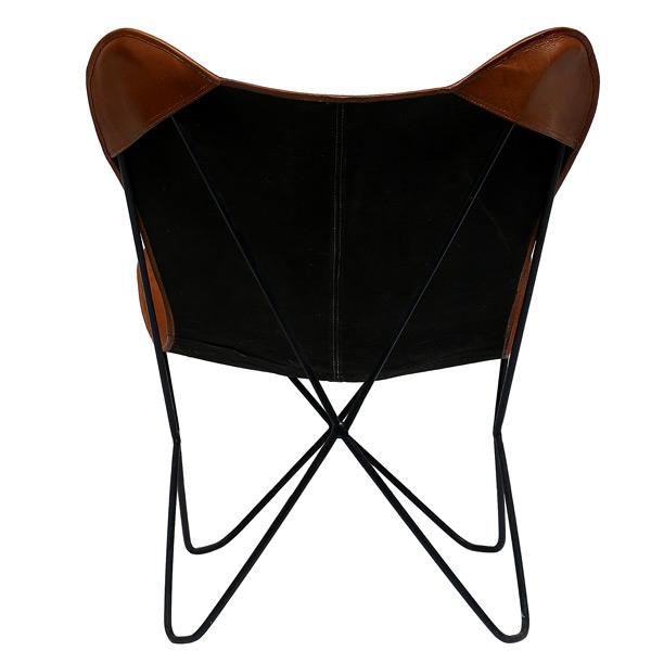 Butterfly Chair in Tan Color Leather - Deszine Talks