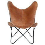 Load image into Gallery viewer, Butterfly Chair with Black Leather Seat - Deszine Talks
