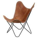 Load image into Gallery viewer, Butterfly Chair with Black Leather Seat - Deszine Talks
