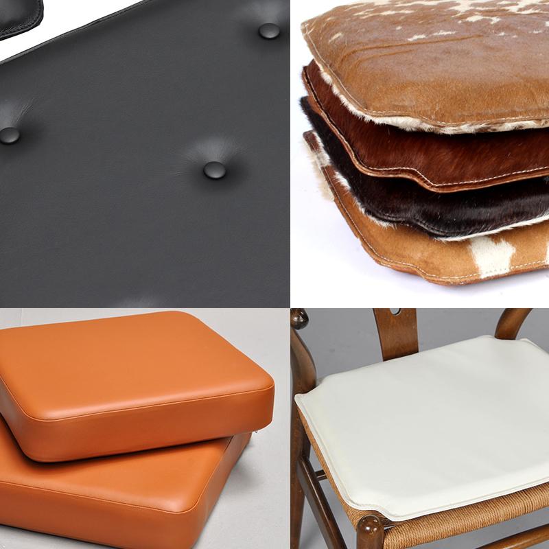 Leather cushions for discount chairs