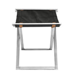 Load image into Gallery viewer, Designer Folding steel stool with Leather Seat - Deszine Talks
