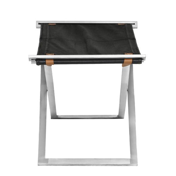 Designer Folding steel stool with Leather Seat - Deszine Talks