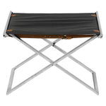 Load image into Gallery viewer, Designer Folding steel stool with Leather Seat - Deszine Talks
