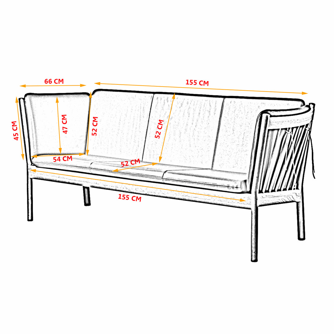 Pillow kit for Erik Ole Jørgensen. Couch sofa- 3pers, model J149